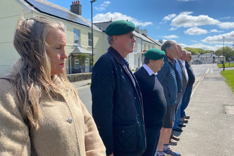 A Princetown VE Day two-minute memorial silence observed.