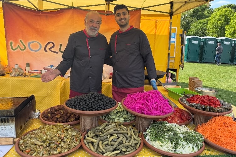 One of the many food stalls at the event on May 8.