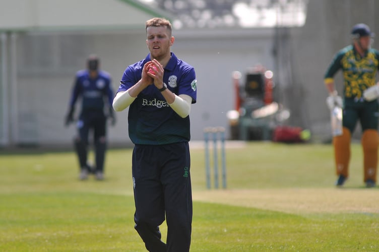 Devon Cricket League A Division.  Bovey Travey 1st XI versus Bridestowe and Belstone 1st XI. Bridestowe bowler Craig Penberthy
An 84 run win for Bovey who made 210/9  after winning the toss and chose to bat. Bridestow and Belstone were all ou for 126 after 36.1 overs