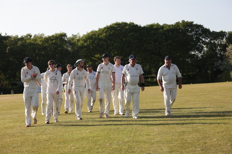 Yelverton Cricket Club team during their fixture with Buckland Bohemians. Picture by Chris Cottrell.