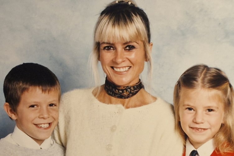 Dawn Krotke with her children Sebastian and Holly when they were young.