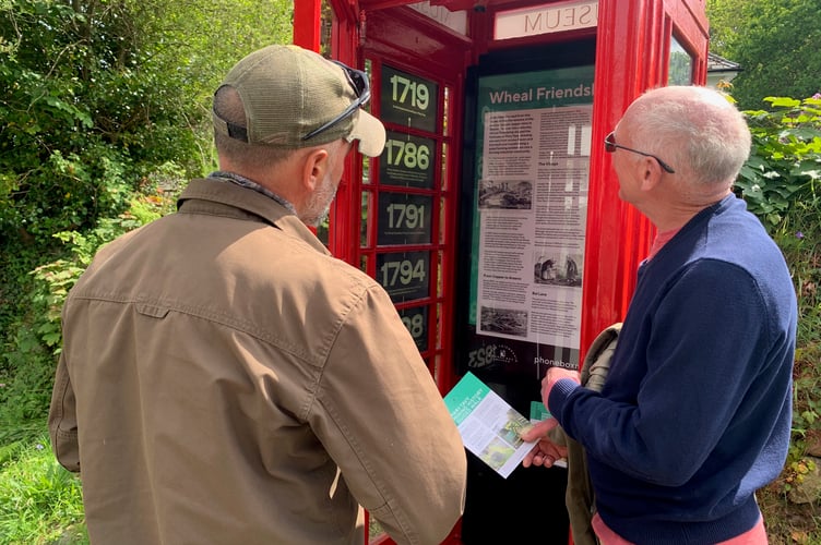 The internal mechanism of the phone box has been stripped out and key information about the Wheal Friendship mine through the ages now takes its place in the community museum. (Picture: Sarah Martin)