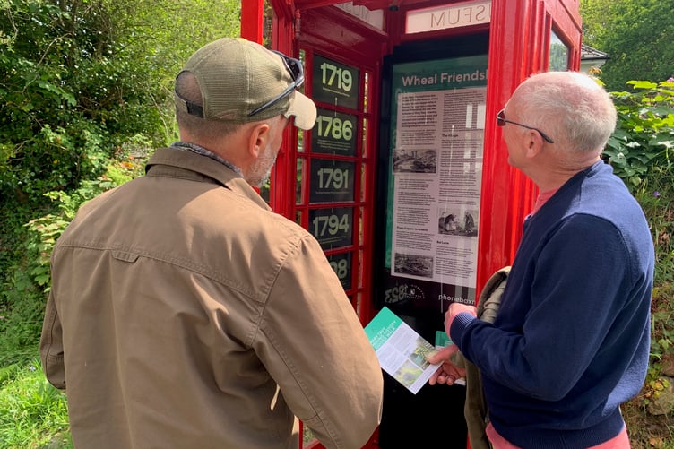 The internal mechanism of the phone box has been stripped out and key information about the Wheal Friendship mine through the ages now takes its place in the community museum. (Picture: Sarah Martin)