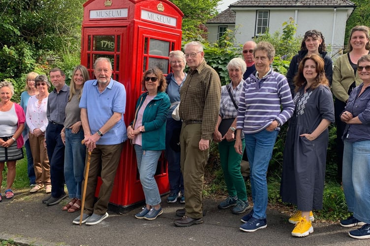 A decommissioned red telephone box in Mary's Tavy's Bal Lane has opened to the public as Dartmoor's smallest museum celebrating the mining heritage of the village. (Picture: Sarah Martin)