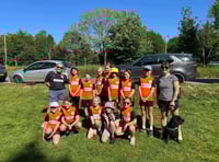 Girl footballers complete walk for new kit