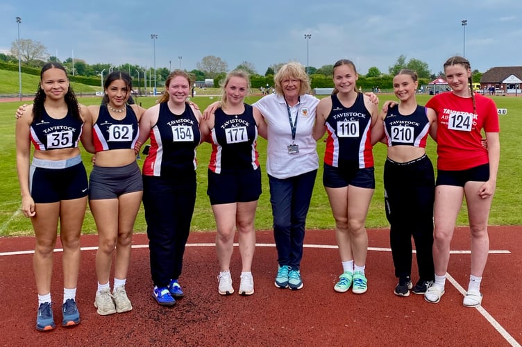 TAC throwers with their coach Elaine Fileman