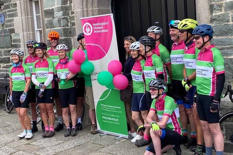 Tavistock Wheelers cycling club set off today on a 250-mile sponsored ride in support of a friend diagnosed with a neurological condition.