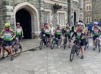  Tavistock cyclists begin London ride for friend