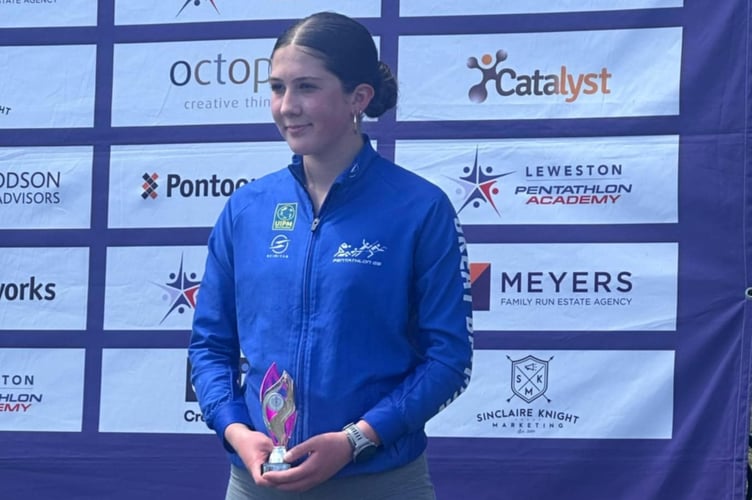 Miri, aged 14, of Tavistock Swimming Club biathlete success.