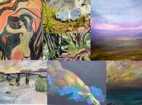 Artists at hotel exhibition