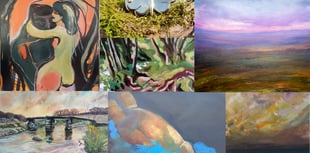 Artists at hotel exhibition