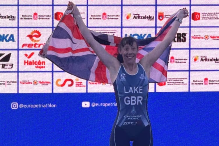 New European Aquathlon Champion 2025 - Sam Lake, of Tavistock Swimming Club.