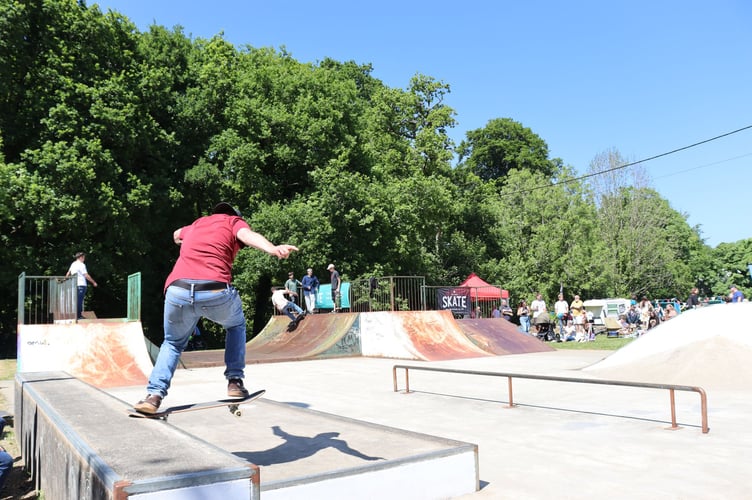 A talented skateboarder showing their skills.
