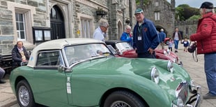 Classic sports car draws crowds