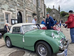 Classic sports car draws crowds