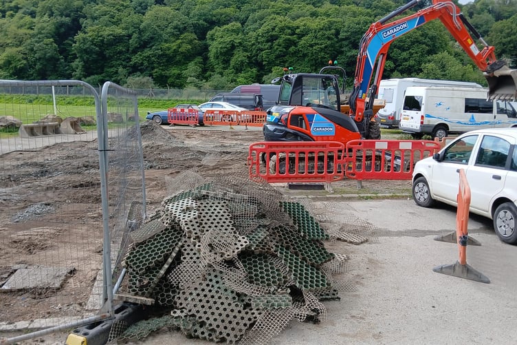 It was the second phase of works to the car park that is impacted by flooding from the river, undertaken by the community group. (Picture: Calstock Parish Council)
