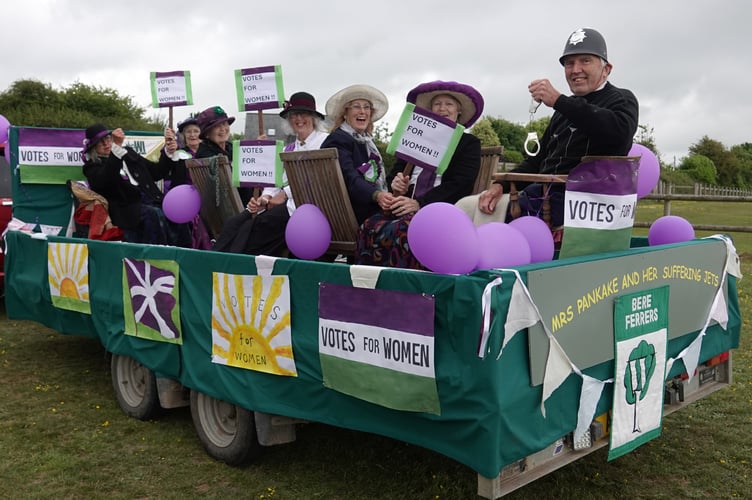 Bere Alston Carnival and Bere Ferrers WI with 'Mrs Pancake and Her Suffering Jets' - third in show award. Picture by Ann Parsons.