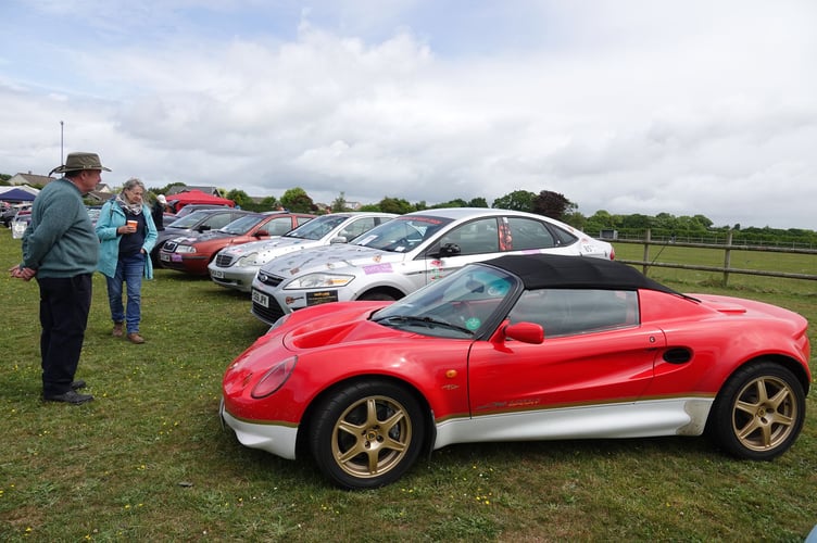 Bere Alston Fun Day car show drew admiring looks. Picture by Ann Parsons.