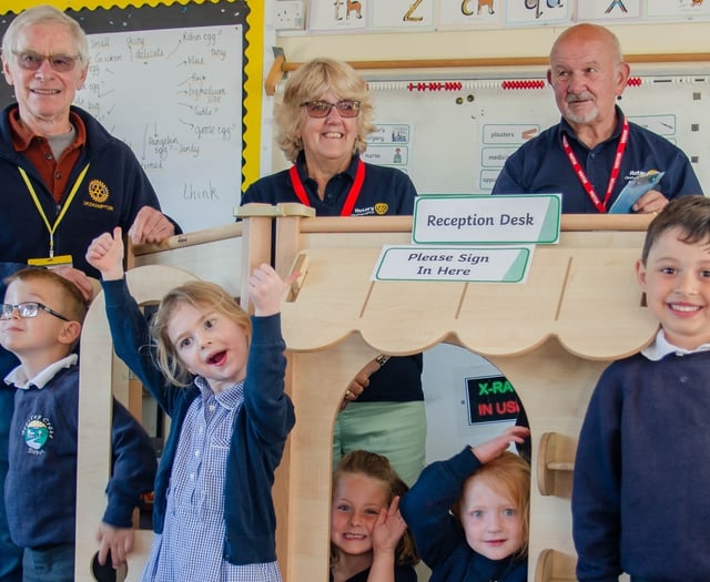 Boasley Cross Primary School pupils enjoy play equipment donations