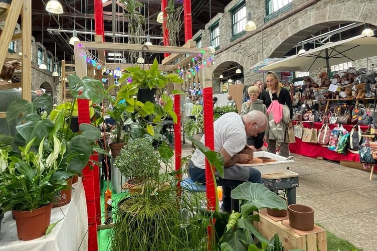 An imaginative design at Tavistock Country Garden Show in the pannier market.