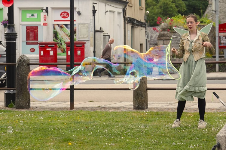 A circus act at Tavistock Garden Festival. Picture by Chris Cottrell