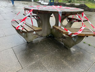 Okehampton's Red Lion Yard vandalised