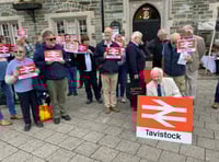 Rail supporters rally in Tavistock 