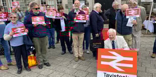 Rail supporters rally in Tavistock 