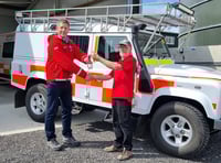  Rescue team's thanks for new vehicle