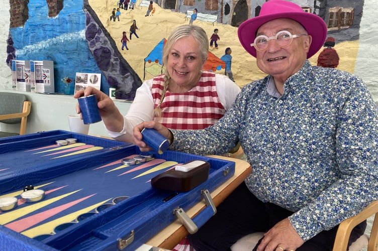 Backgammon fans Gerald and Rosemary Whitehouse are spreading the word about their game.