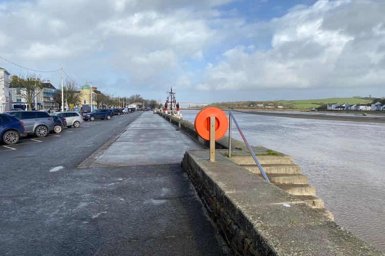 Quay car park at Bideford, where charity events add to car park income. Picture: Ldrs.