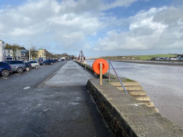 Quay car park at Bideford, where charity events add to car park income. Picture: Ldrs.