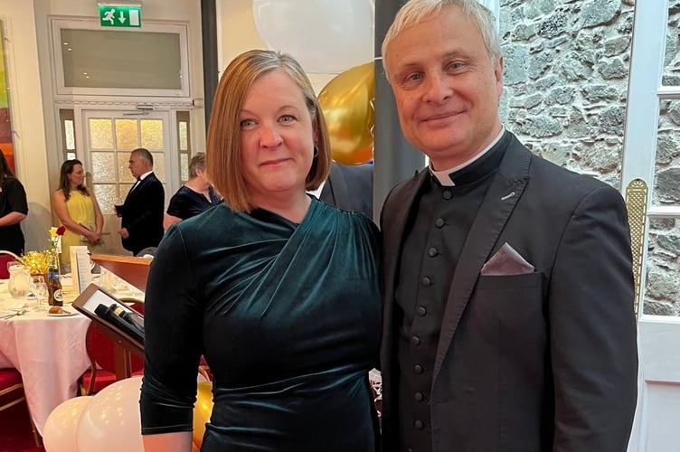 TASS gala dinner guests the Rev Matt  XX and his wife. 