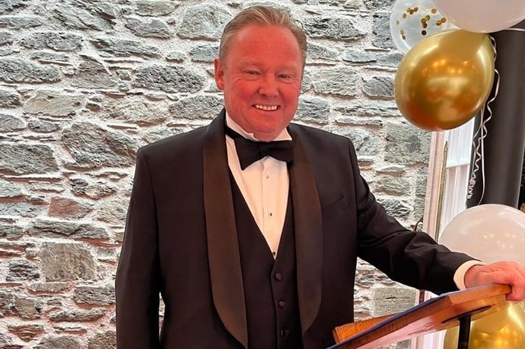 David Fitzgerald, broadcaster, who acted as guest auctioneer at TASS gala dinner.