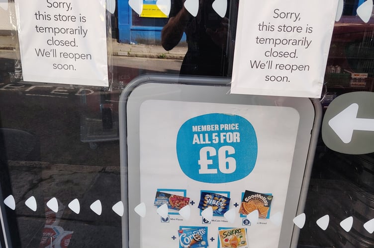 The Co-op on Market Street, Tavistock, is close today after a fire last night.