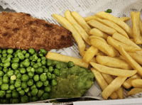 Nursing home celebrate fish and chip day