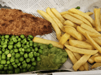 Nursing home celebrate fish and chip day
