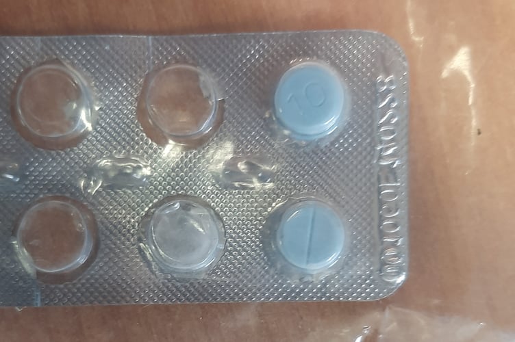The illegally sold blue pills.