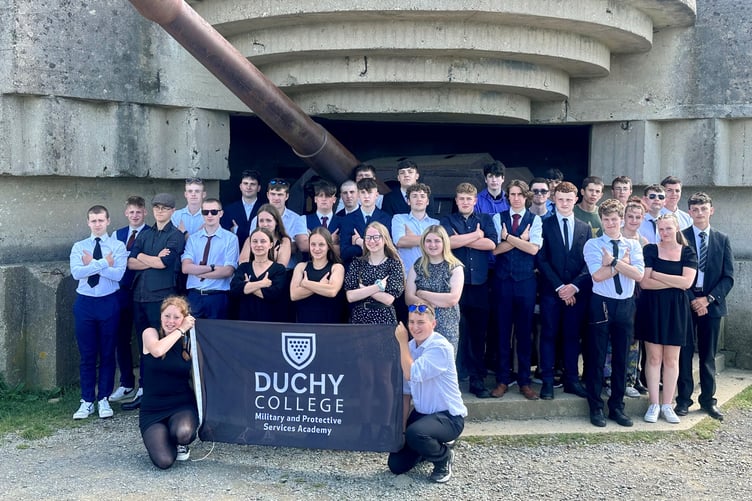 Duchy College MaPS students and staff are undertaking a week-long battlefield study trip to Normandy in France. (Picture: Cornwall College Group)