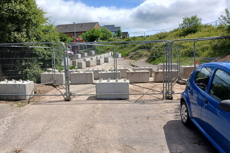 The construction work being done on Kellands Lane.