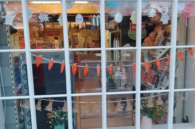Decorations at Princetown PO.