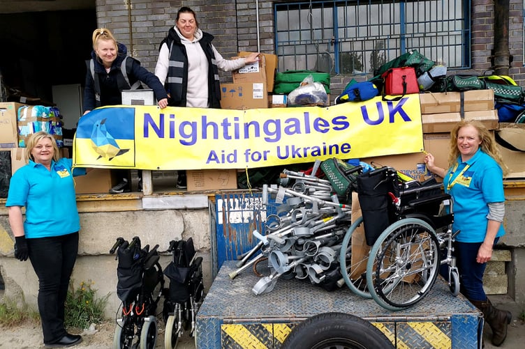 Ukraine charity Nightingale UK delivering aid to Ukraine charity Koridor.