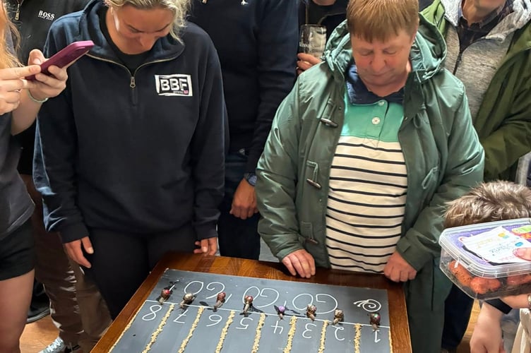 Snail Racing at the Union Inn on Saturday (June 7) was just one of the many ways the couple is raising funds to reach their £10,000 target. (Picture: Sam Parkin)