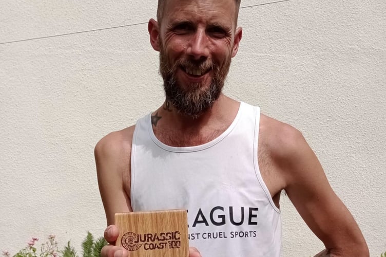 ORC Ian Duffield after completing the Jurassic Coast 100k Ultra.