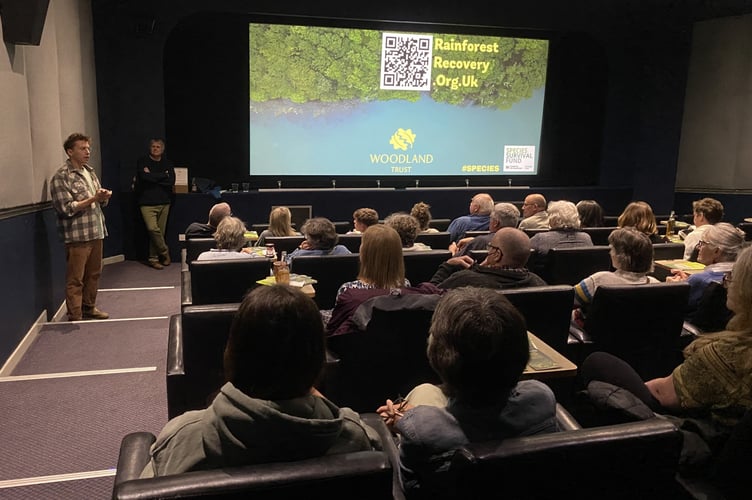 The Rainforest Project Manager at the Woodland Trust hosting the 'Recovering the Rainforest' film and Q&A session at New Carlton Cinema.