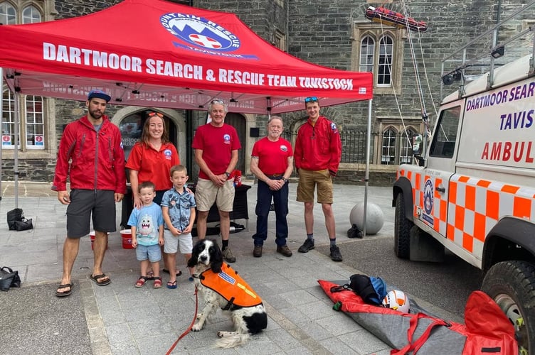 Dartmoor Search and Rescue Team Tavistock at the emergency services Multi-Agency Day in the town.