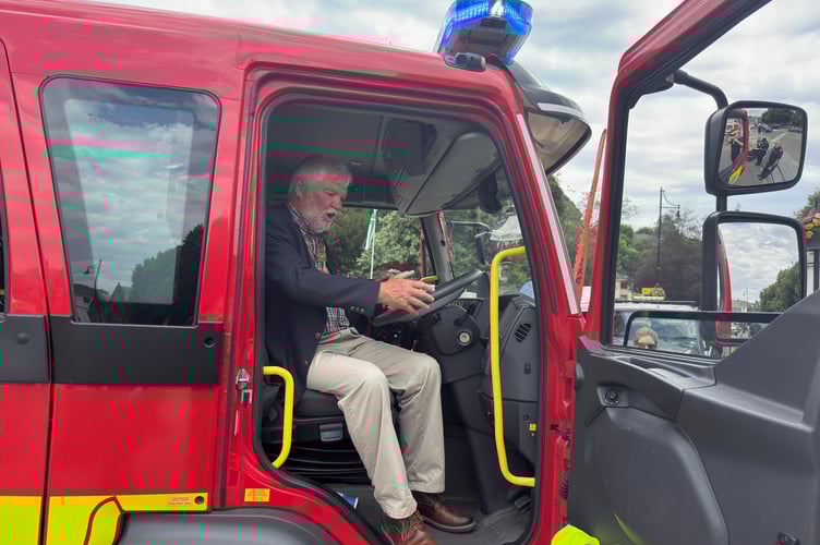 Tavistock Town Mayor Cllr Steve Hipsey at Tavistock Multi-agency family day
