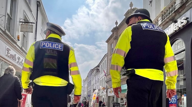 Devon and Cornwall Police officers on the beat