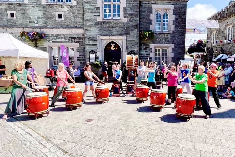 Taiko Drums at Tavistock Fringe Festival.