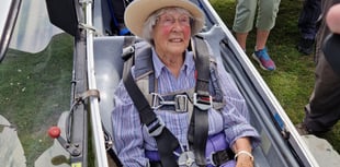 Buckland woman, 96, completes charity glider flight